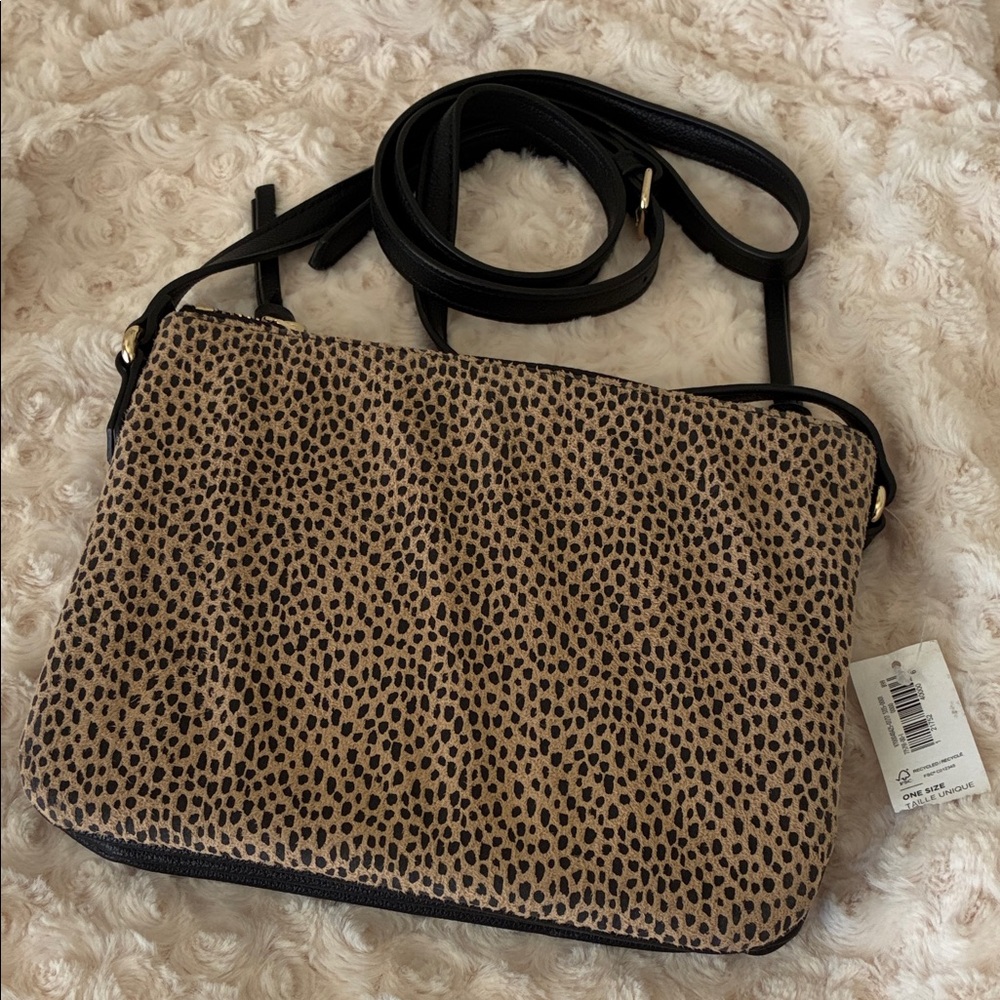 NWT Old Navy Dual - Zipper Animal Print Crossbody Bag (Purse)